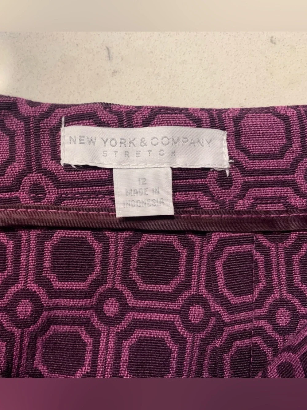 New York & Company Geometric Print Skirt - 12